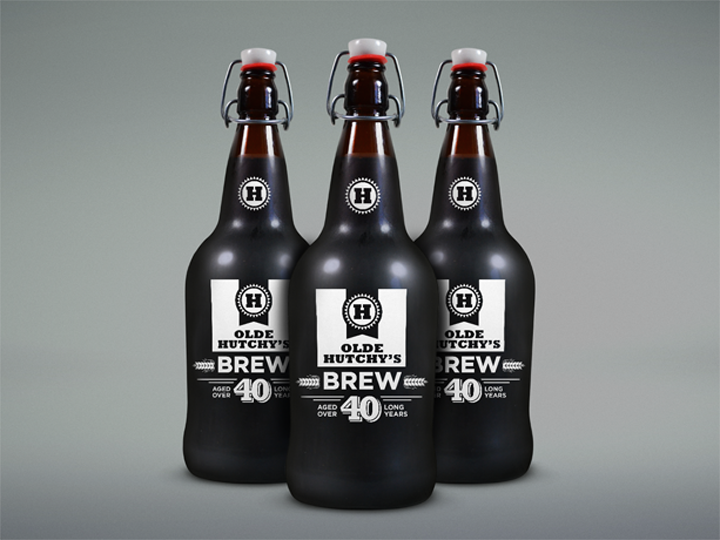 Olde Hutchy's Brew Bottle Label